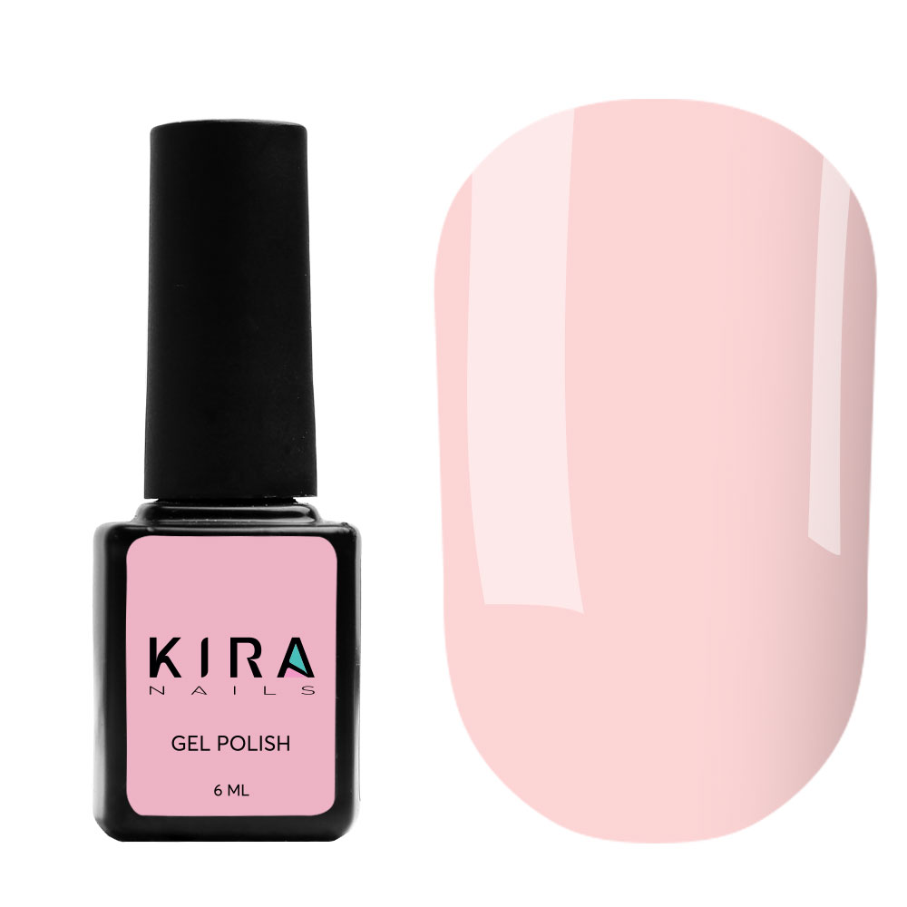Гель-лак Kira Nails №004 (рожевий камуфляж для френча, емаль), 6 мл ...