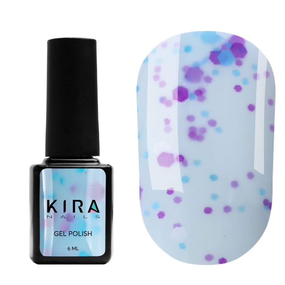 Гель-лак Kira Nails Yoghurt Boom! №007 (блакитний мармелад з неоновими ...