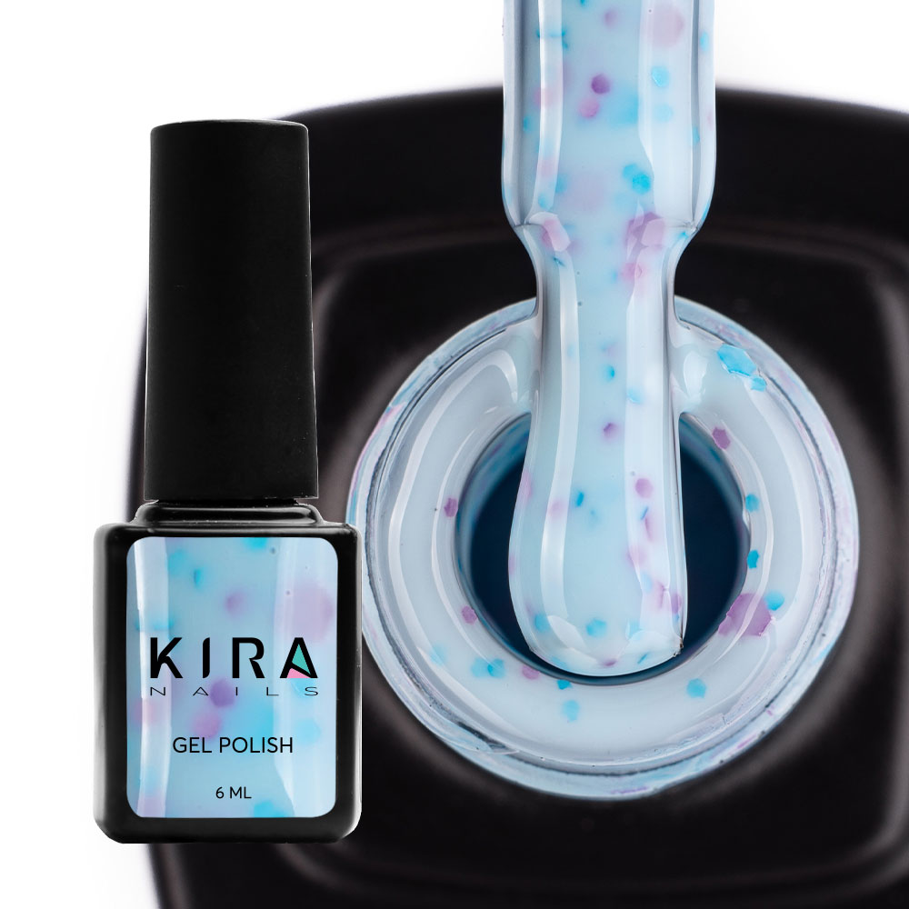 Гель-лак Kira Nails Yoghurt Boom! №007 (блакитний мармелад з неоновими ...