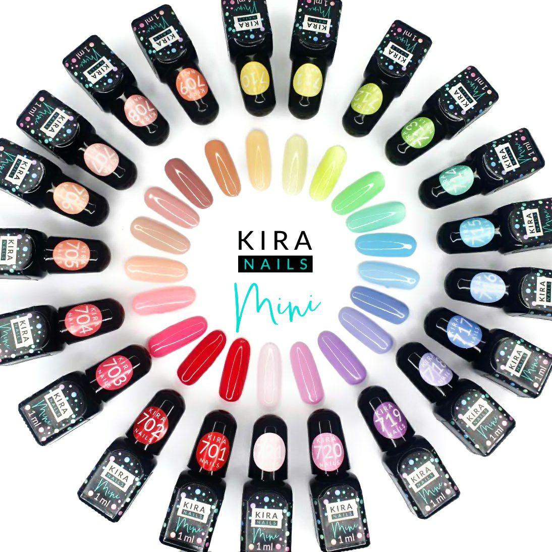 Гель-лак Kira Nails Mini №711 (світло-салатовий, емаль), 1 мл • Kira Nails